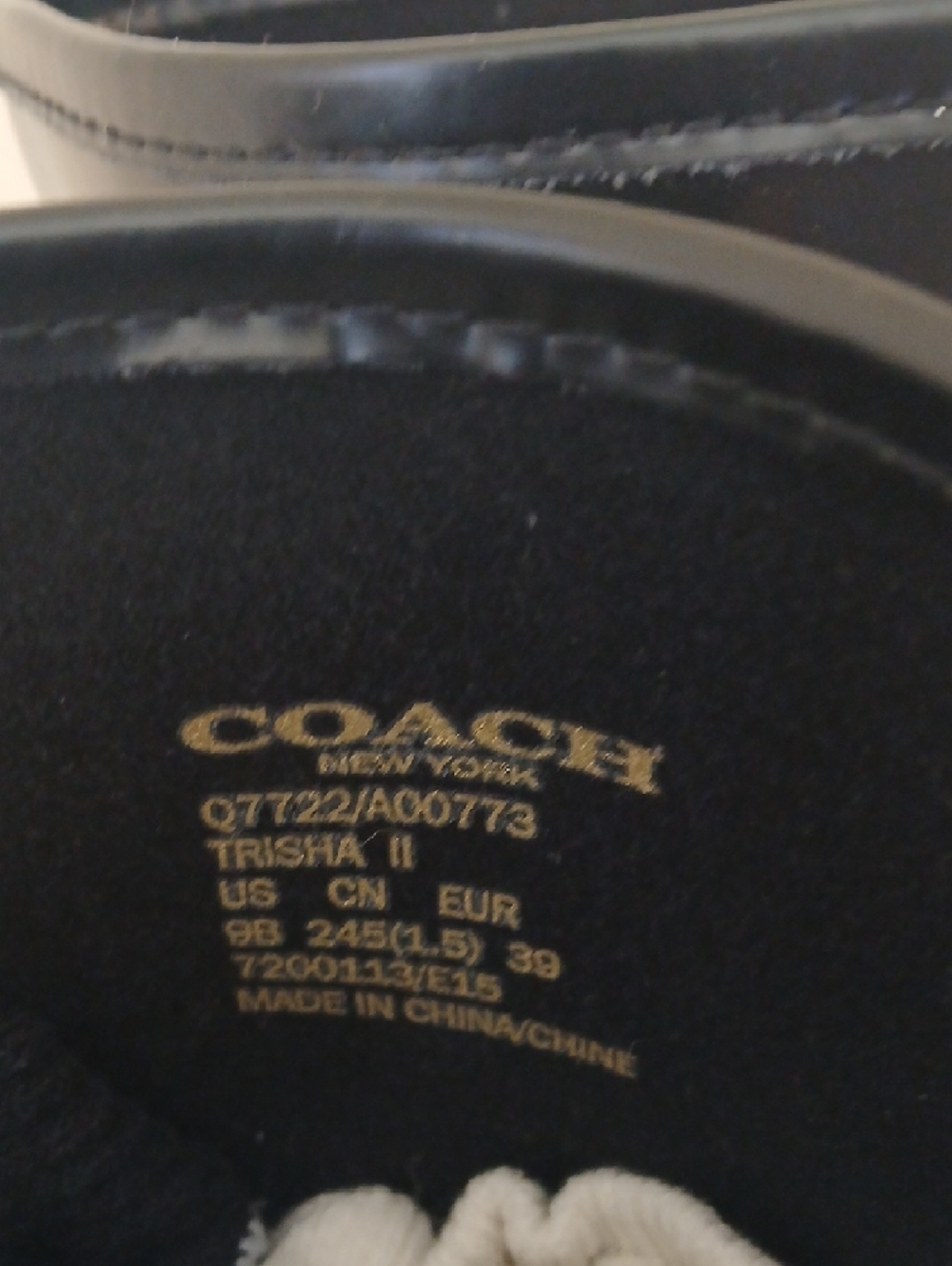 Coach Women's Black Gloss Tall Rain Boots with Calf Strap Detail - Picture 5 of 6